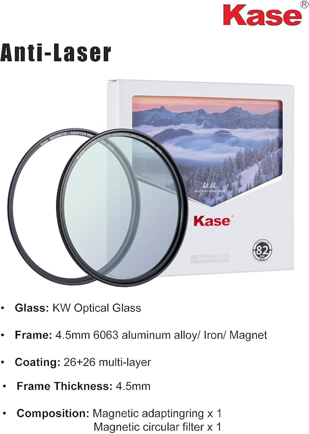 Kase Revolution Anti-Laser Filter Magnetic Shockproof Tempered Optical Glass