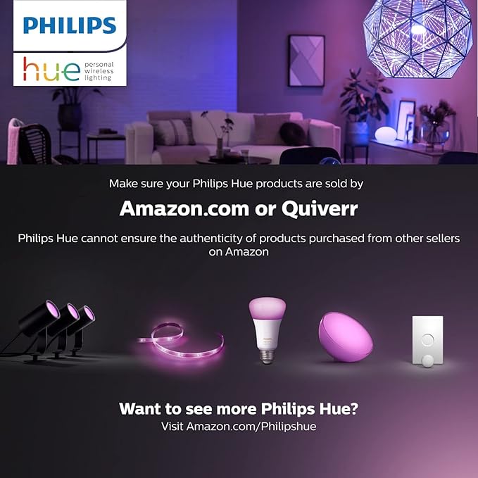 Philips Hue White Ambiance BR30 2-Pack 60W Equivalent Dimmable LED Smart Flood Light (Hue Hub Required, Works with Alexa, Homekit & more), Old Version
