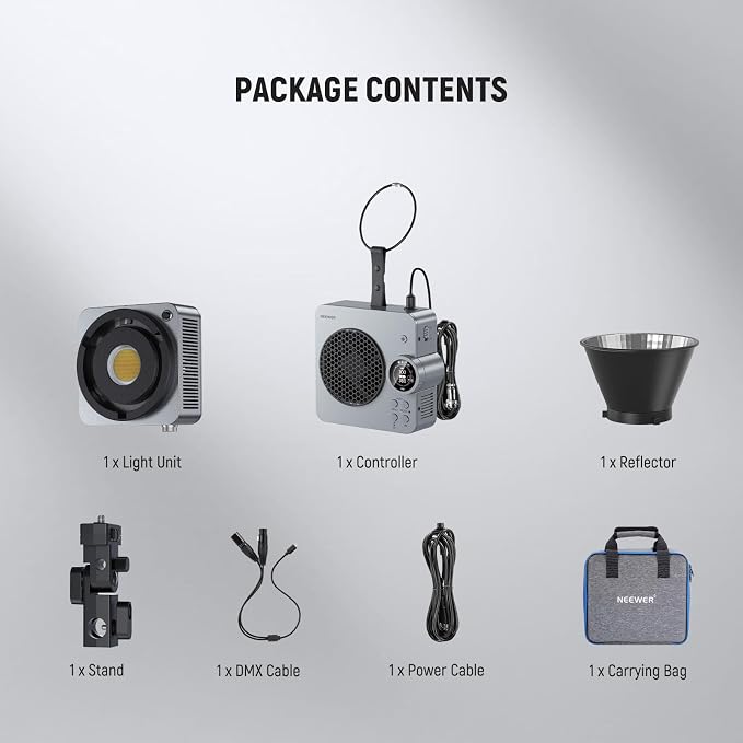 NEEWER HS200B Portable LED Video Light APP/2.4G/DMX Control, 280W 84400lx/1m Bi