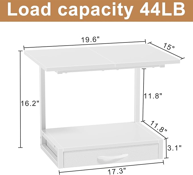 YAOHUOO 2-Tier Desktop Printer Stand