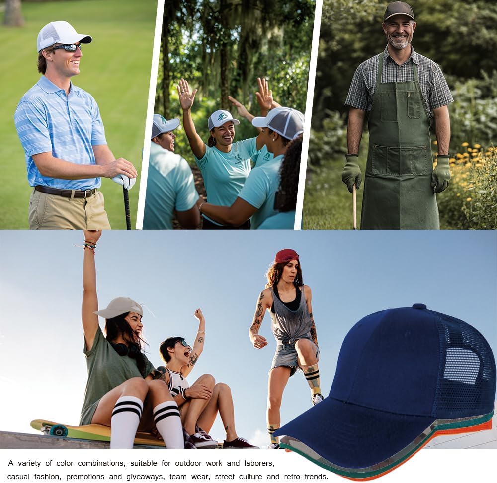 ZH 12 Pack Mesh Trucker Hats - Bulk Baseball Caps for Men & Women | Stylish & Comfortable