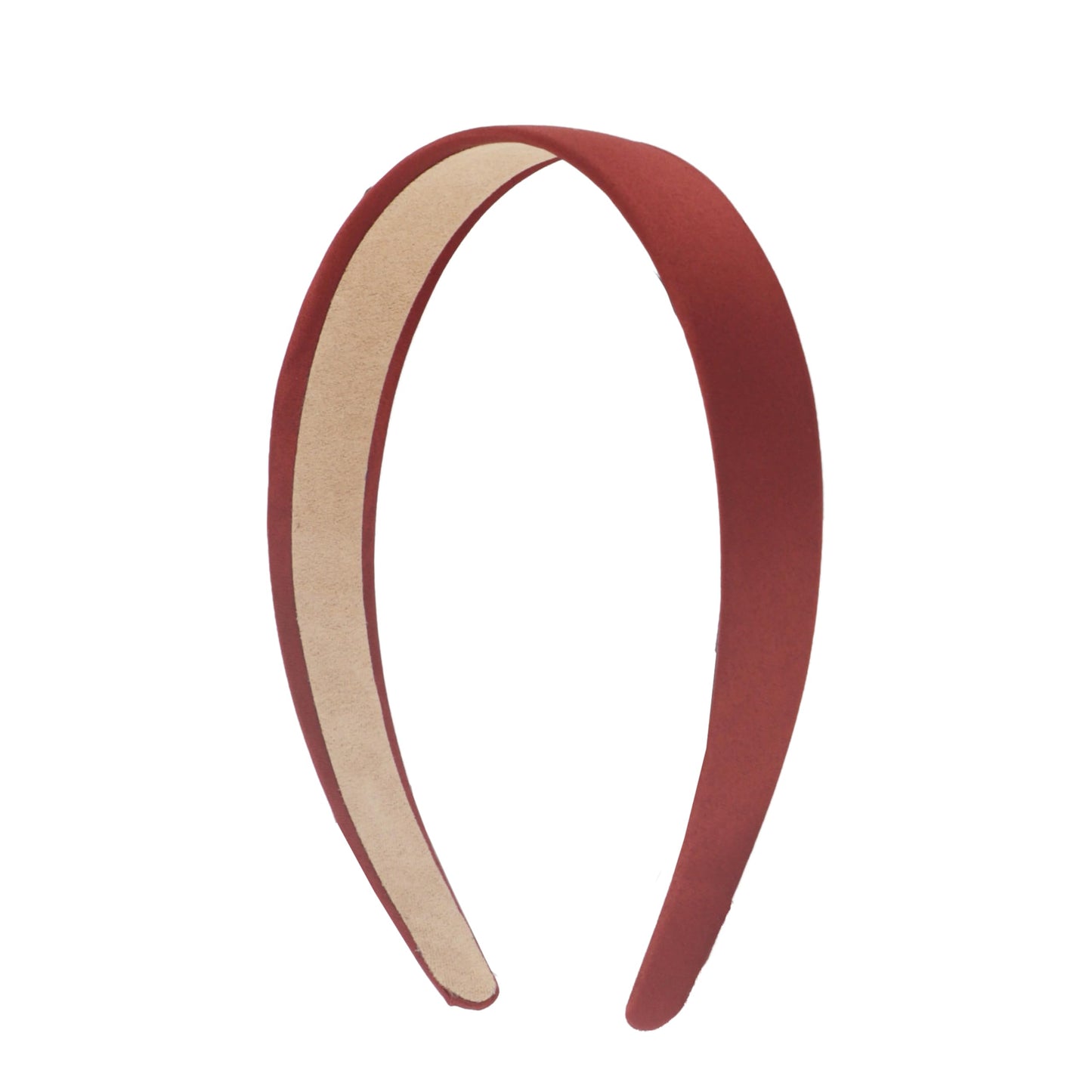Motique Accessories 1 Inch Satin Hard Headband For Women And Girls(Brown)