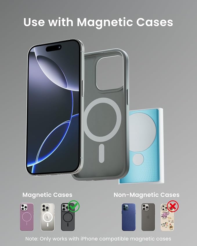 Kesguar Magnetic Portable Charger, 10000mAh 22.5W PD Super Fast Charging Wireless Power Bank. Ultra-Strong Magnet, USB C in&Out Battery Pack for Magsafe, iPhone 17/16/15/13/12 Pro Series, Blue