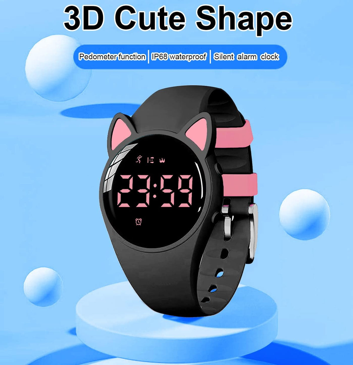 Skiennix Fitness Tracker Watch - IP68 Waterproof Pedometer with USB Charge & Alarm | Ideal for Kids & Teens