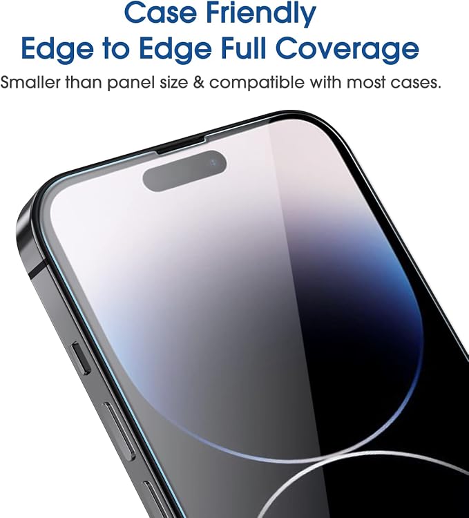 amFilm 2 Pack Tempered Glass Screen Protector + Camera Lens Protector