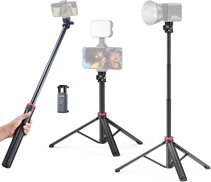 ULANZI 81" Tall Tripod for Camera&Phone, Extendable Aluminum Light Stand
