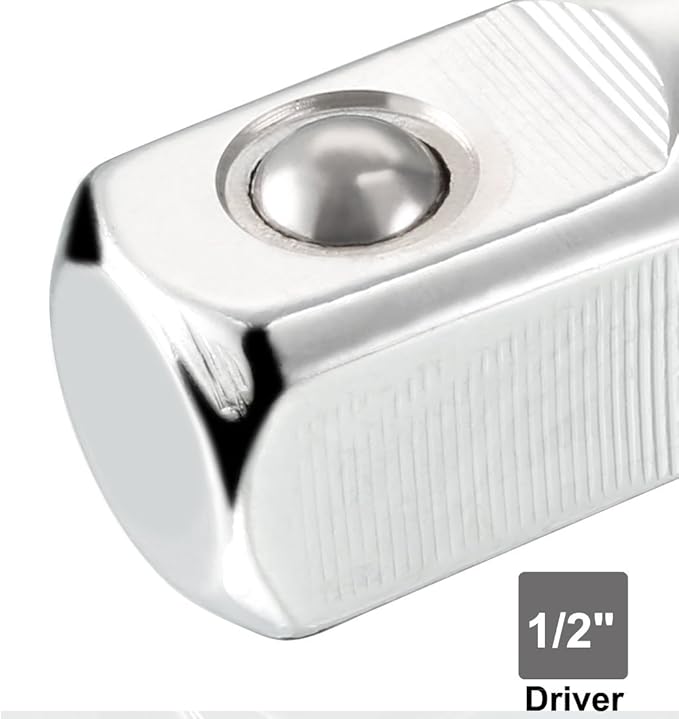 uxcell 1/2" Drive Socket Breaker L Shape Extension Bar Wrench, CR-V (Lengthen)