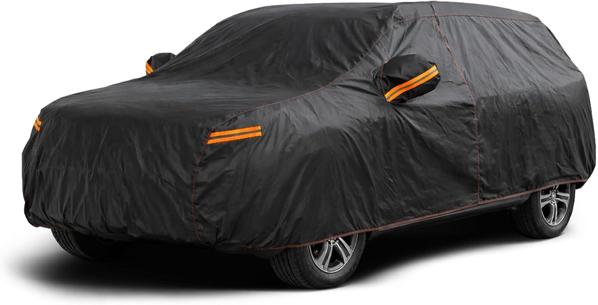 6 Layer Heavy Duty Car Cover Waterproof All Weather Size C1 | Common Fits for Nissan Versa, Hyundai Accent, Honda City Insight, Ford Escort Fiesta Sedan, Chevy Sonic Volt