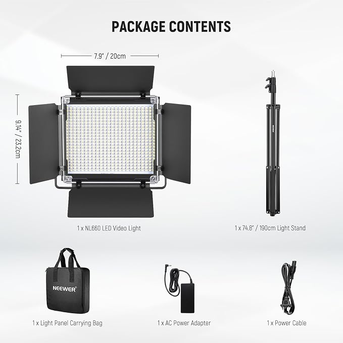 NEEWER Bi Color LED Studio Light