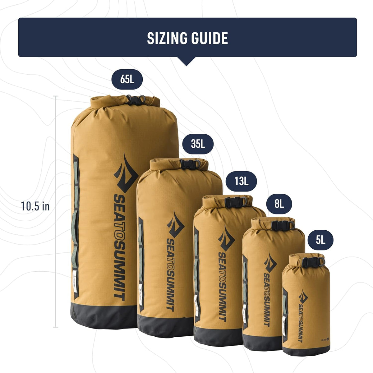 Sea to Summit Big River Dry Bag - Heavy-Duty Waterproof Storage, 8 Liter, Surf Blue
