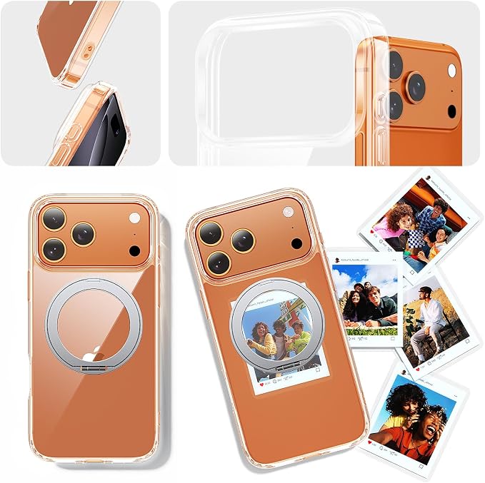 toushion 3 in 1 for iPhone 17 Pro Max Case Stand |Build in Kickstand, Screen