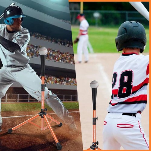 Eastgoing Portable Heavy-Duty Baseball & Softball Batting Tee - Adjustable Height | Collapsible Design for All Ages