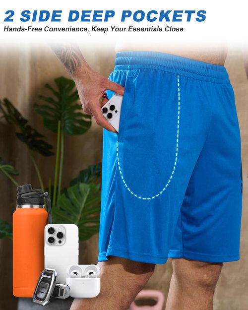 BALENNZ 7 Pack Mens Basketball Shorts with Pockets Mens Shorts Athletic Gym Workout Running Quick Dry Activewear 7AL