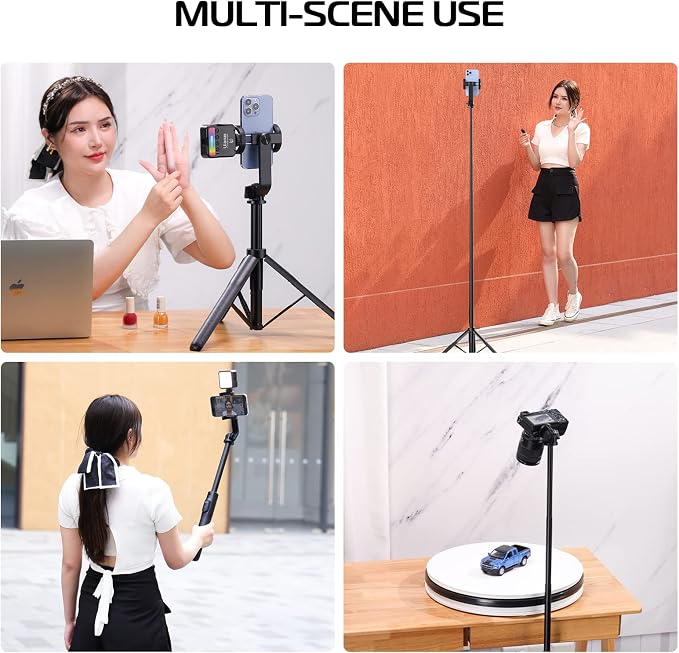 ULANZI SK-03 Selfie Stick Tripod, 3 in 1 Extendable Phone Holder