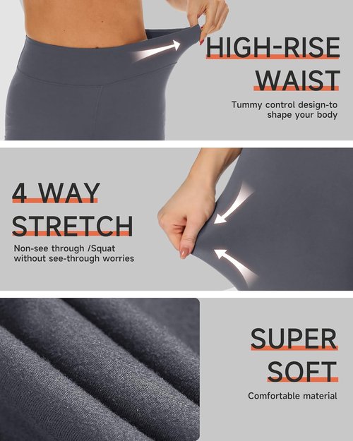 GAYHAY High Waisted Biker Shorts - Soft Black Spandex for Women | Ideal for Workout, Yoga & Dance