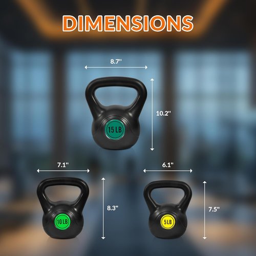 Fitvids Kettlebell Set - Strength Training Weights for Home Workouts | Adjustable 10-40 lbs