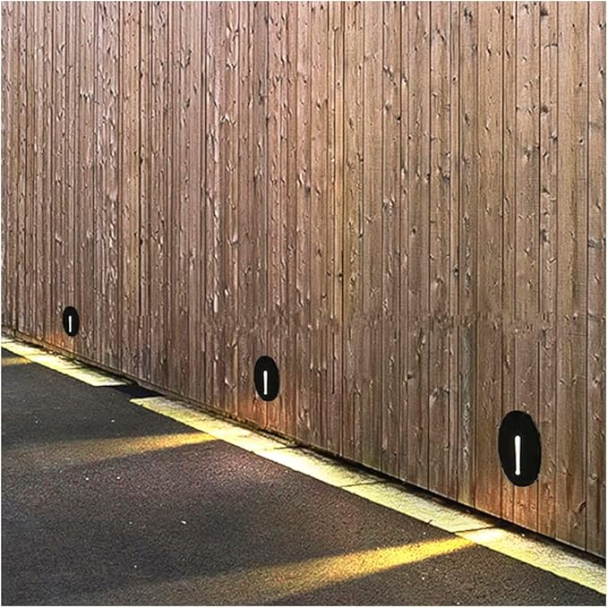 TTPP 1W LED Recessed Wall Lamp Stair Light AC85-265V Step Light Indoor Recessed Staircase Lamp Stairway Corridor Wall Foot Lamp Sconce Lights-NaturalWhite-Black