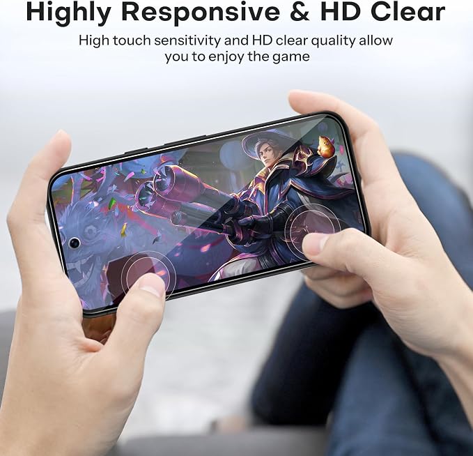 OMOTON 3+2 Pack for Google Pixel 9a Screen Protector 6.3 inch, 3 Pack Tempered
