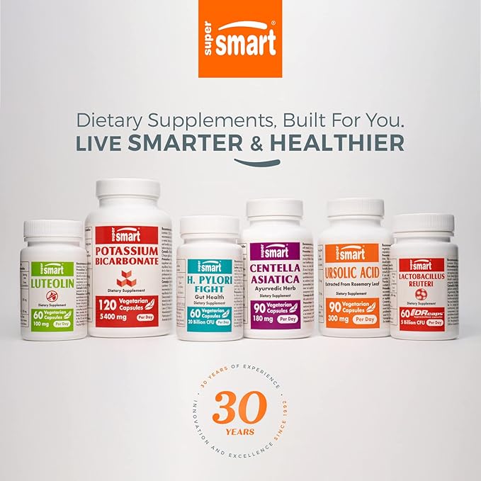 SuperSmart - Magnesium Orotate 1500mg per Day - High Absorption Magnesium Supplement | Non GMO & Gluten Free - 90 Vegetarian Capsules