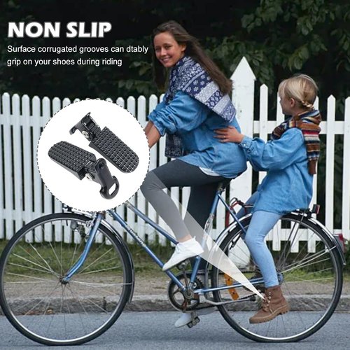 1 Pair of Bike Foot Pegs, Aluminium Alloy Non-Slip Bike Pegs for Folding Bike and Mountain Bike Durable