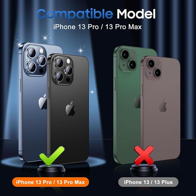 UniqueMe 3 Packs Compatible for iPhone 13 Pro Max/iPhone 13 Pro Camera Lens