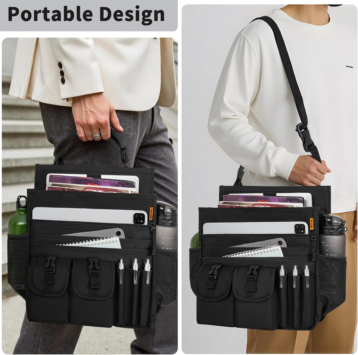 Front Seat Car Organizer with Dedicated Laptop Tablet Storage
