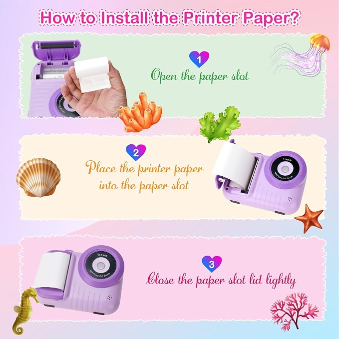 Kids Camera Instant Print, 3.5 Inch Screen Kids Digital Camera Instant