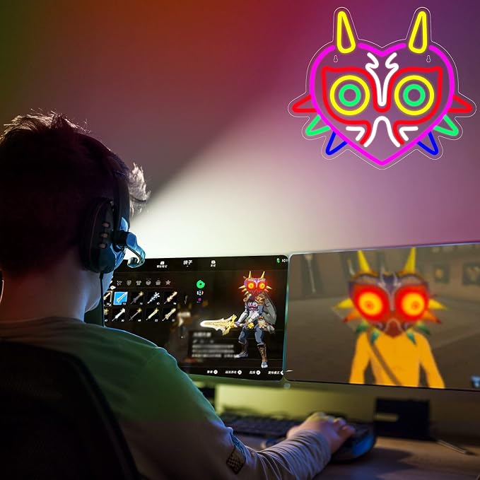 Majora's Mask Neon Sign, Zelda Gaming Neon Sign