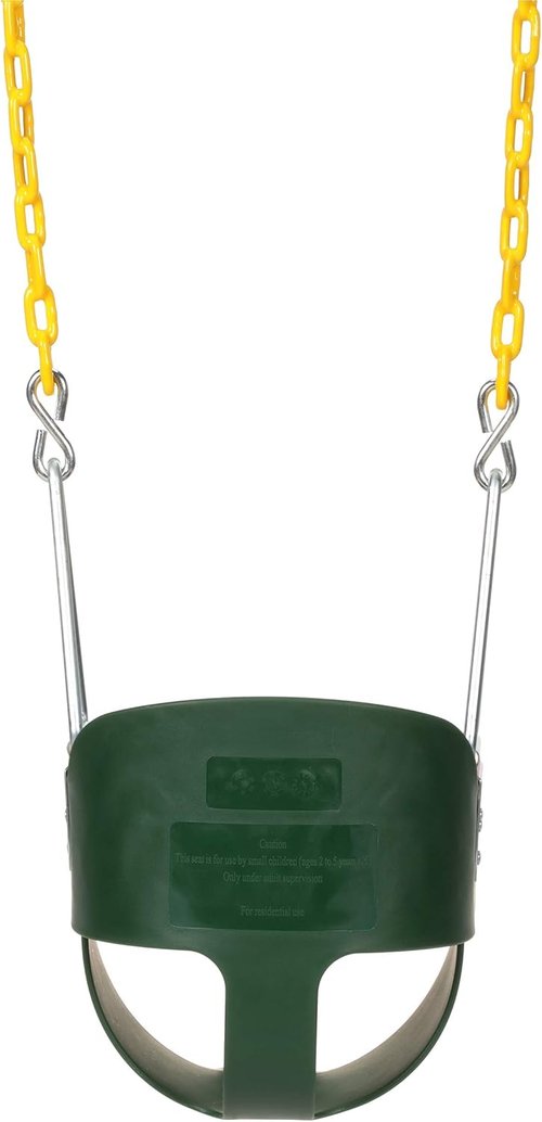 Eastern Jungle Gym Full Bucket Toddler Swing Seat - Durable Coated Chains | Set of 2