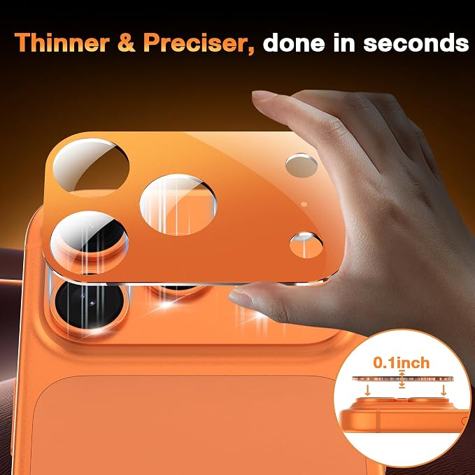 YWXTW [0 Bubbles for iPhone 17 Pro Camera Lens Protector, Full Coverage