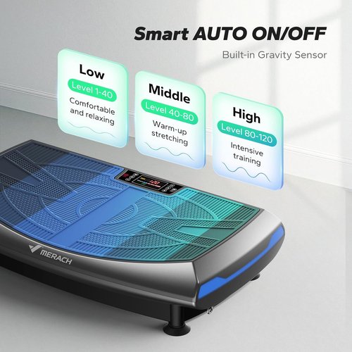 MERACH Vibration Plate - 7-in-1 4D Exercise Machine with Glide, Swing & Massage | Whole Body Workout Platform