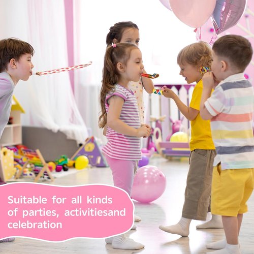 Chshhuao Funny Blowouts - 50 Pcs Party Horns for Birthdays & New Year's Celebrations