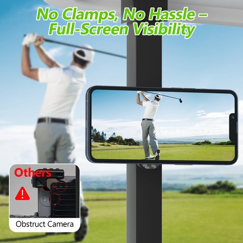 AISIKA Magnetic Golf Cart Phone Holder Compatible with MagSafe iPhone and Android Fits EZGO, Club Car, Yamaha, Icon, Golf Cart Accessories Valentines Day Gifts for Him Men Women Golfers