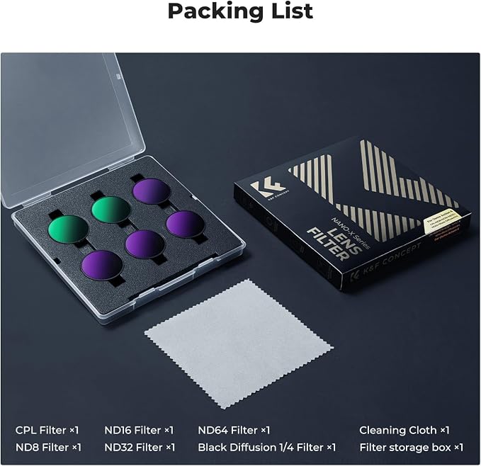 K&F CONCEPT Snap On CPL ND Effect Filter Kit Compatible