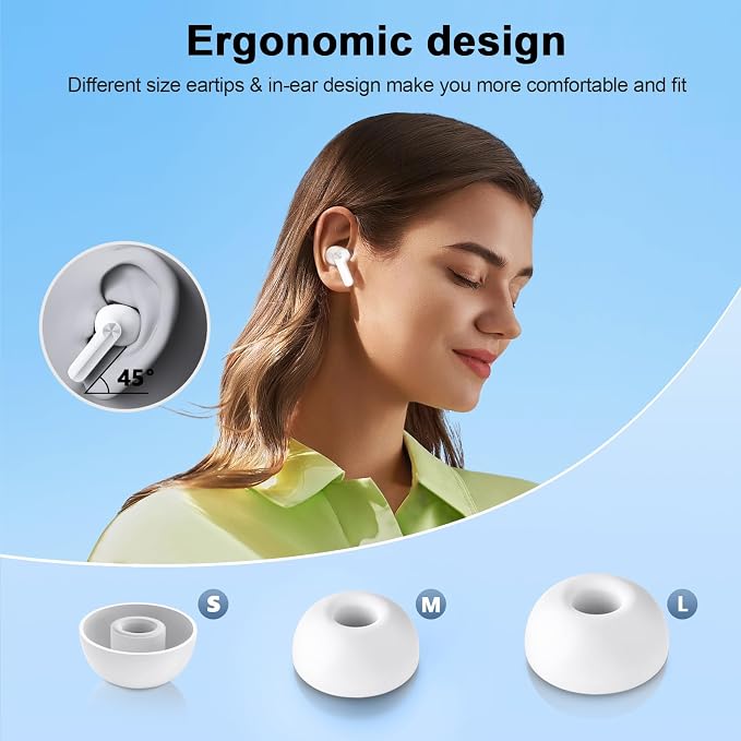 Wekily Wireless Earbuds, Bluetooth 5.3 Headphones LED Power Display, 2025 New Wireless Earphones, 4 ENC Noise Cancelling Mic, HiFi Stereo, 48H Playtime Mini Case IP7 Waterproof for Work & Play