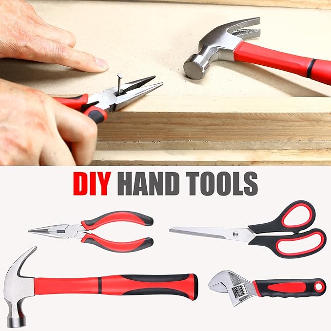 WINNER 156-Piece Delicate All-Purpose Home Tool Kit in Foldable Toolbox, Unisex | Complete and Essential Hand Tools Set for General House Repairs, Dorm, Apartments, Perfect Housewarming & Holiday Gift