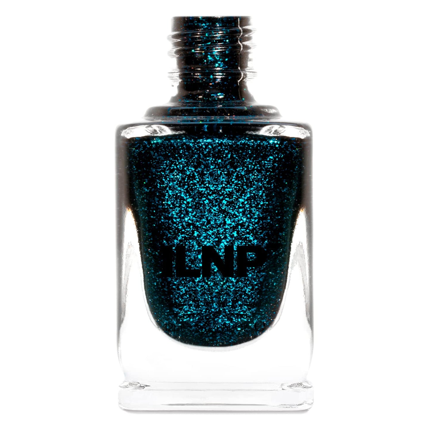 Ilnp Lured - Blackened Teal Holographic Jelly Nail Polish