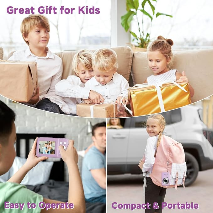 Digital Camera, 44MP Compact Camera, FHD 1080P Point and Shoot Digital Cameras