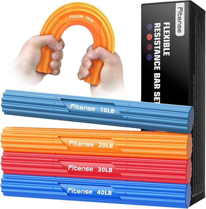 Flex Therapy Bar,Tennis Elbow Therapy Bar, Flexbar for Physical Therapy & Resistance Bar for Golfers Elbow,Tendinitis,Wrist,Forearms Pain, Improve Grip Strength and Relieve Pain