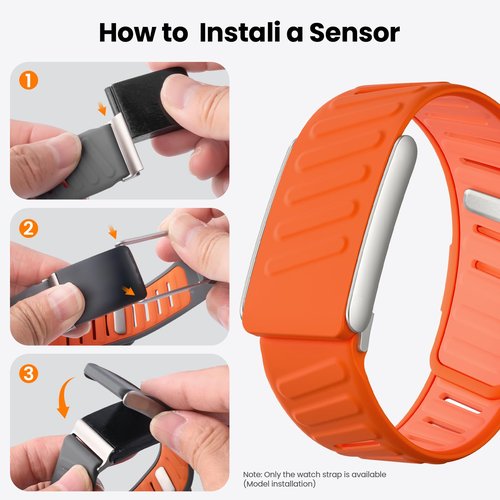 mimo Silicone Sport Band Compatible with WHOOP 5.0, Breathable Adjustable Waterproof Replacement Wristband Strap for Men & Women (Orange, For Whoop 5.0)