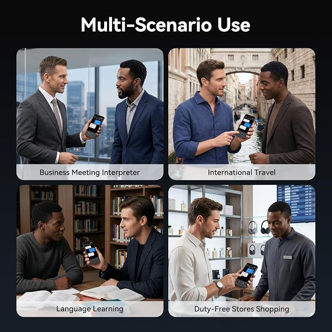 W12 Language Translator Device, 2026 Upgraded AI Translator No WiFi Needed