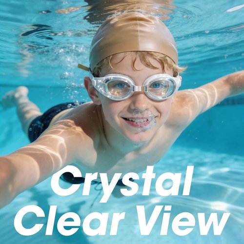 Dizywiee Kids Swim Goggles - 2-Pack Adjustable Swimming Goggles for Ages 6-15 | Boys & Girls