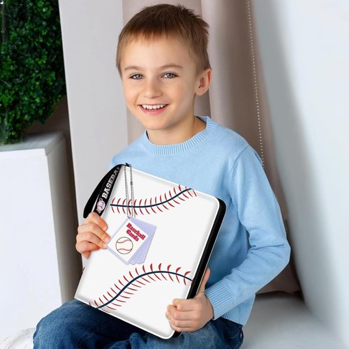 Mlikero Baseball Card Binder - 440 Pocket Premium Trading Card Holder | Sports Pattern Design