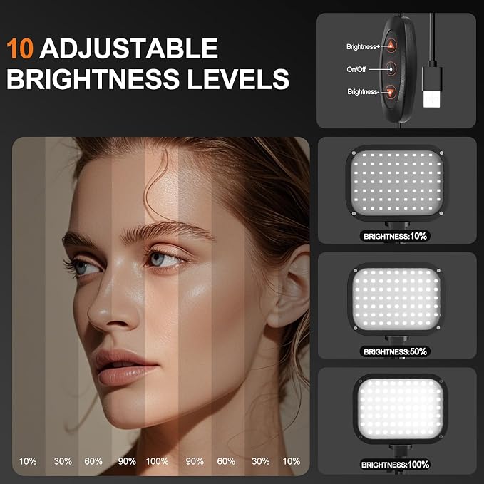 EMART 2-Pack LED Video Light, Portable 3000-5500K CRI97+ Studio Lights
