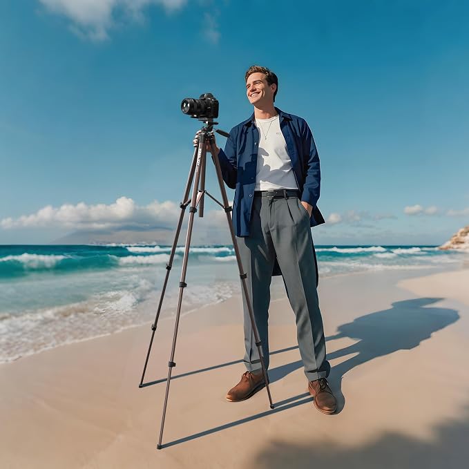 KINGJOY 71" Camera Tripod, Lightweight Travel Tripod