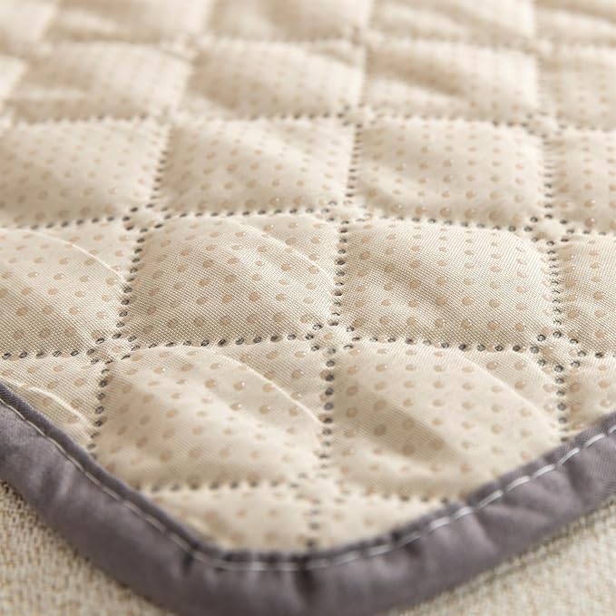 GIBZ Water Resistant Dog Bed Blanket Cover Large Anti Slip Pet Furniture Protector Washable Cat Quilted Mat for Couch, Black, 210x210cm