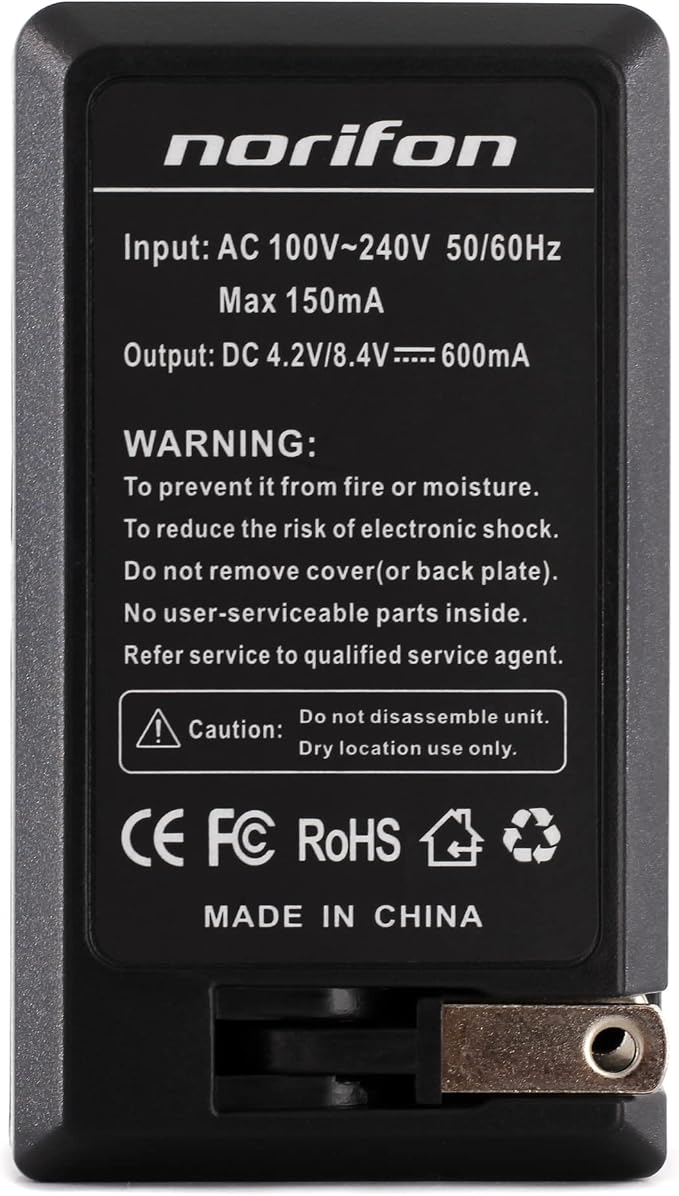 Norifon NB-6L Wall Charger for Canon PowerShot SX530 HS, SX610 HS, SX710 HS