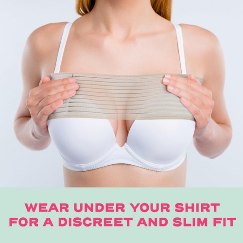 Abdomencare Breast Implant Stabilizer Band I Post Surgery Breast Band Chest Compression Wrap for Women I Breast Augmentation Band I Bra Breast Reduction Recovery Supplies for Healing I One Size