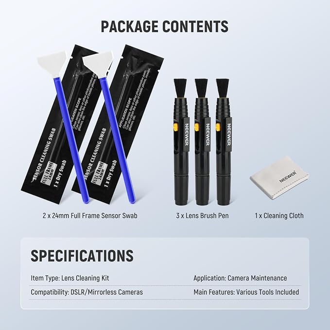 NEEWER 6 in 1 Camera Lens Cleaning Kit