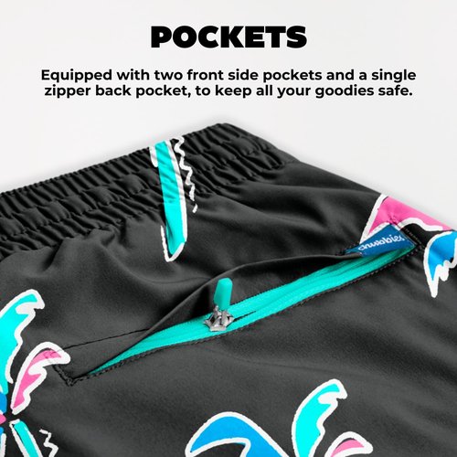 Chubbies Lined Men's Swim Trunks - 7 Inch Swim Shorts with Elastic Waist & UPF 50+ Protection